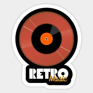 Vintage Retro Music Lover 2 Sticker